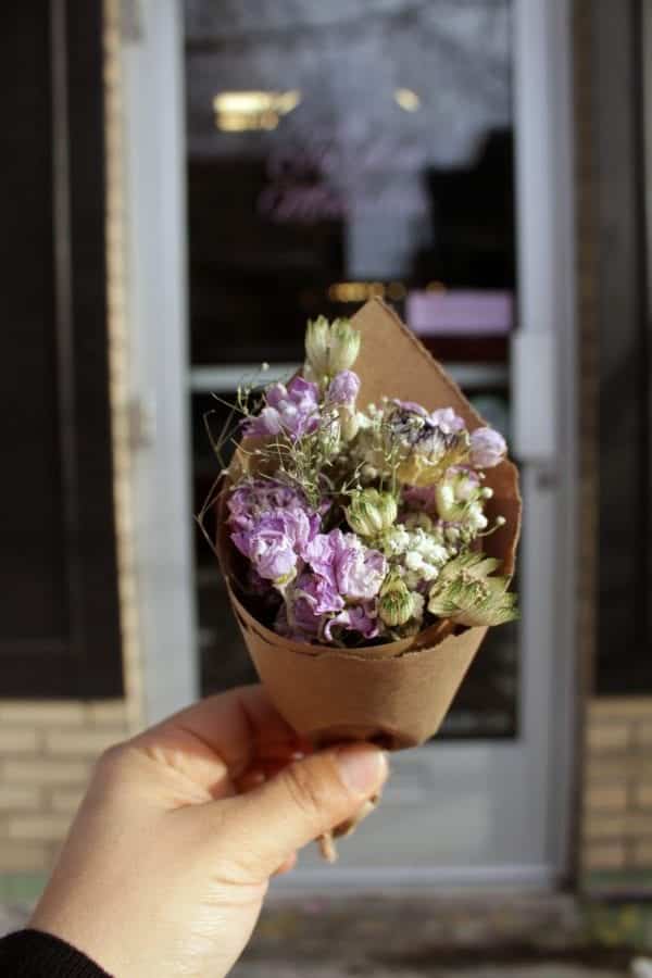 Mini bouquet de fleurs séchées au choix du fleuriste