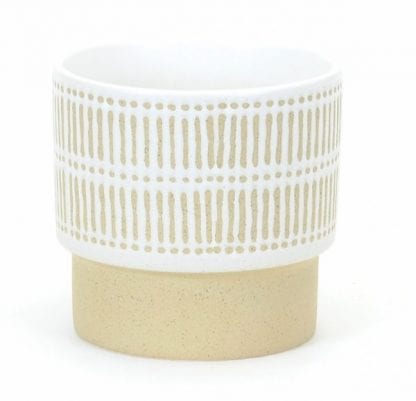 Beige pot cover decor