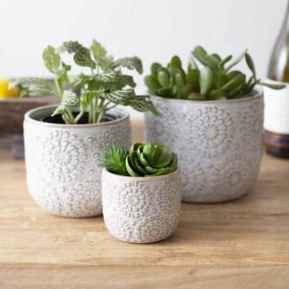 Embossed pot cover