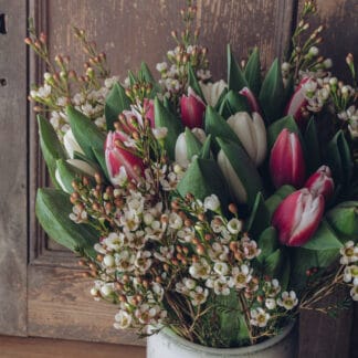 Bouquet de tulipes et wax