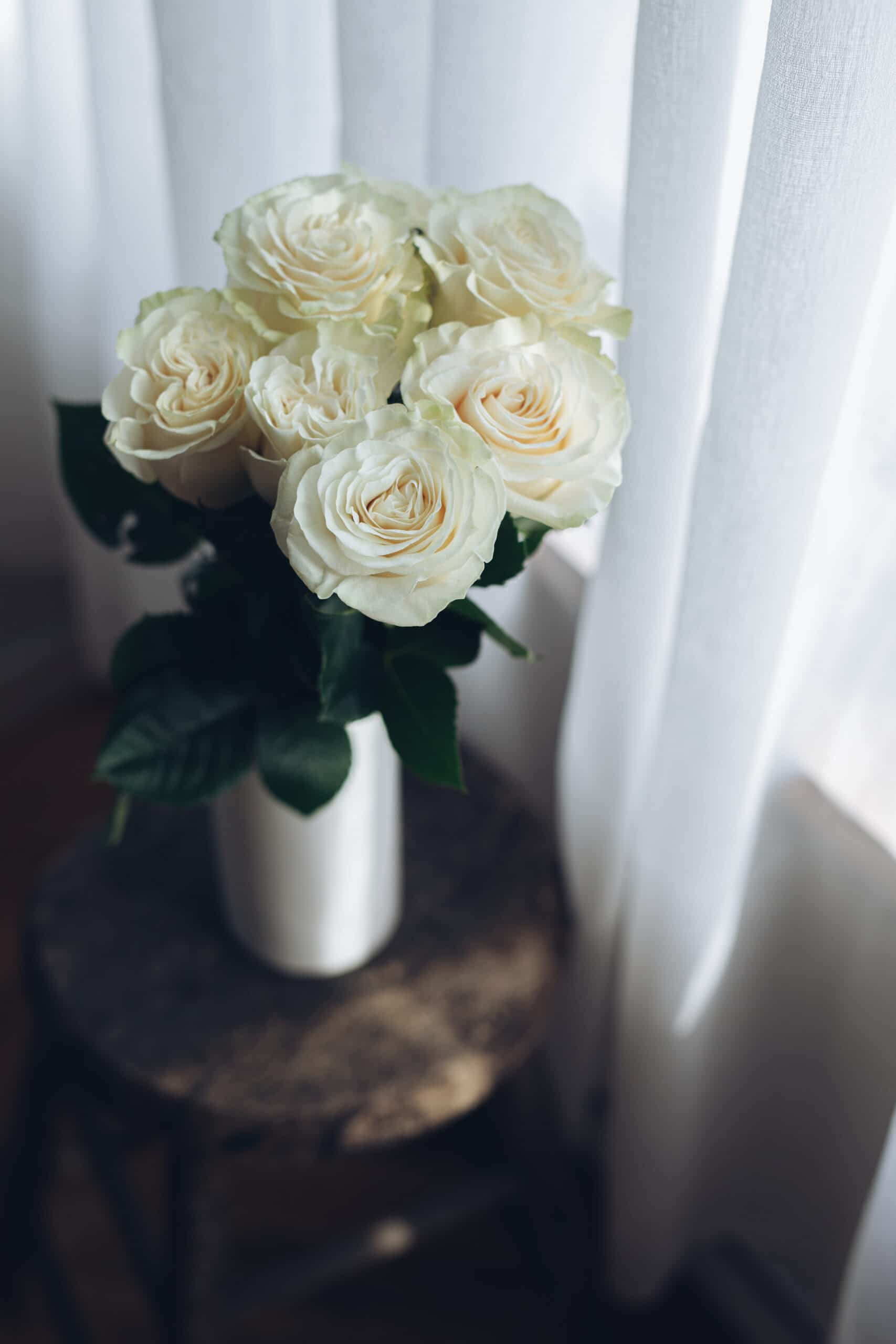 Bouquet of white roses