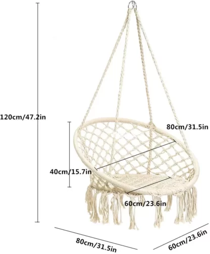 Hanging macrame armchair - Image 2