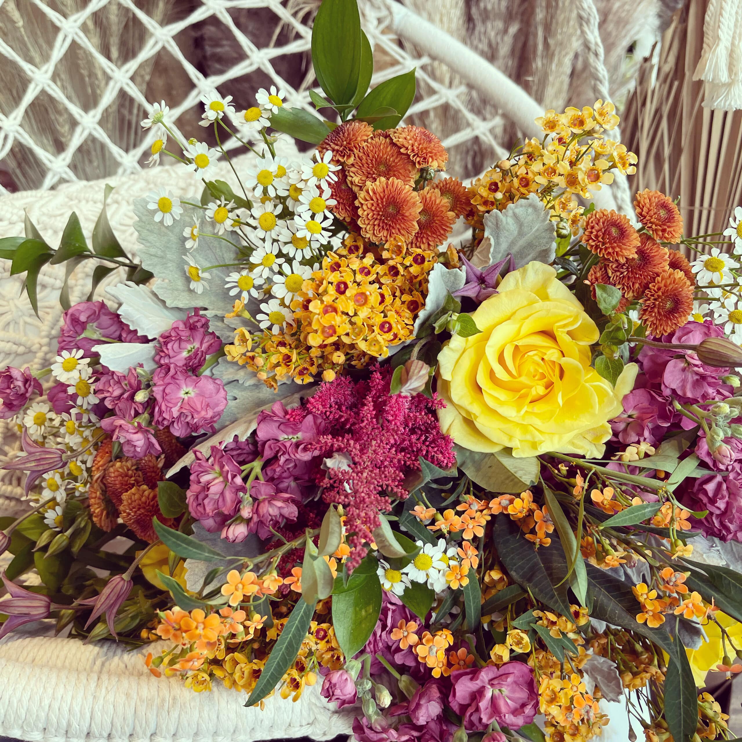 Bouquet Couleurs chaudes - Spécial Saint Valentin